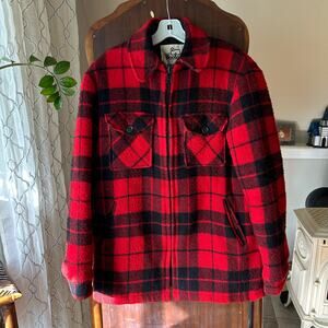 Woolrich Red and Black Plaid Jacket